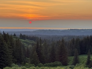 sunset over Cook Inlet
